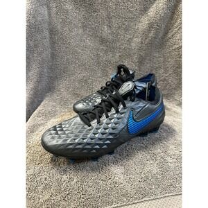 New Nike Legend 8 Elite FG Soccer Cleats Black/Blue Hero Men's AT5293-004 Sz 6
